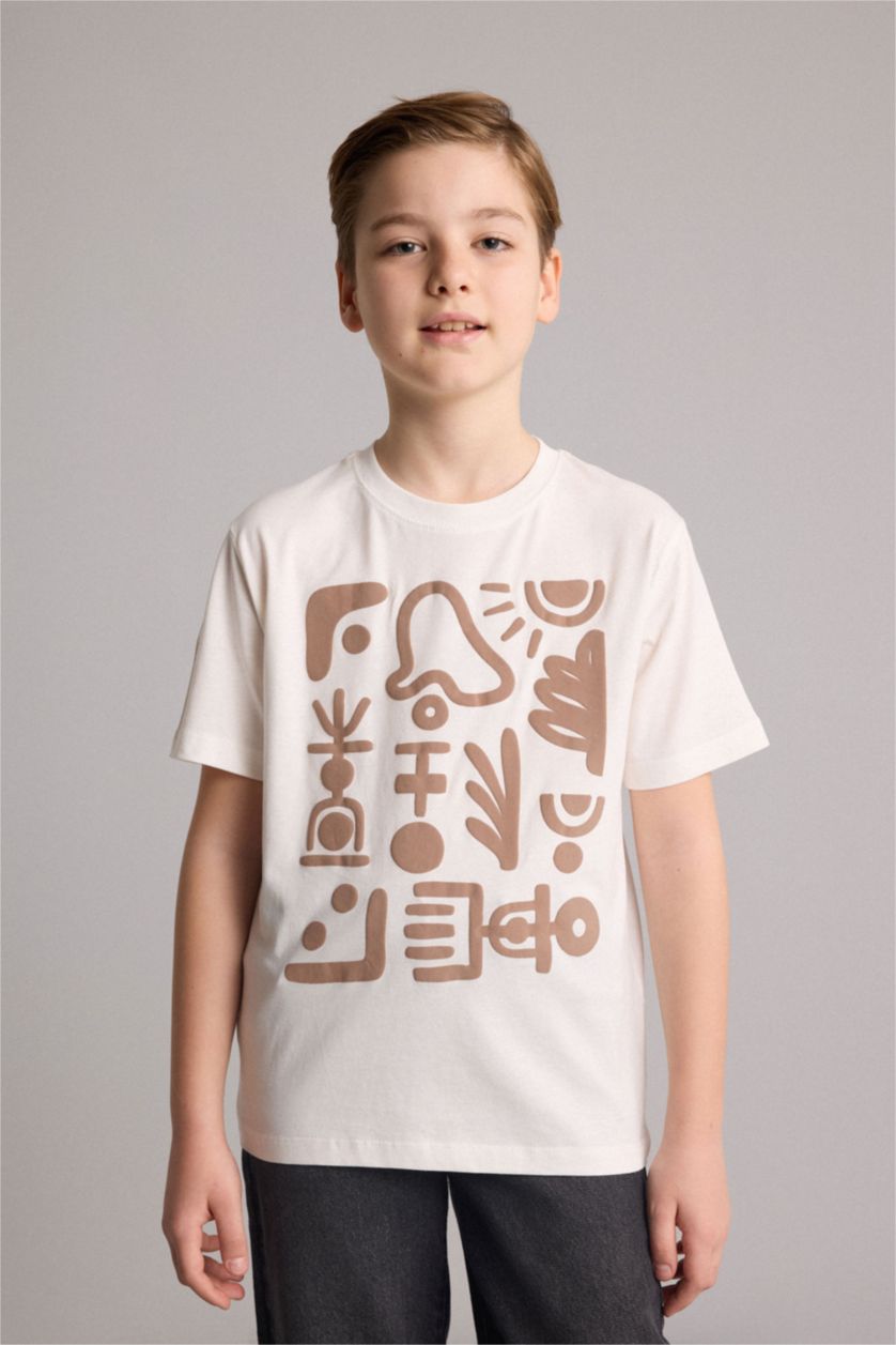 BOYS & TEENS White New Regular Fit Short Sleeve T-Shirt