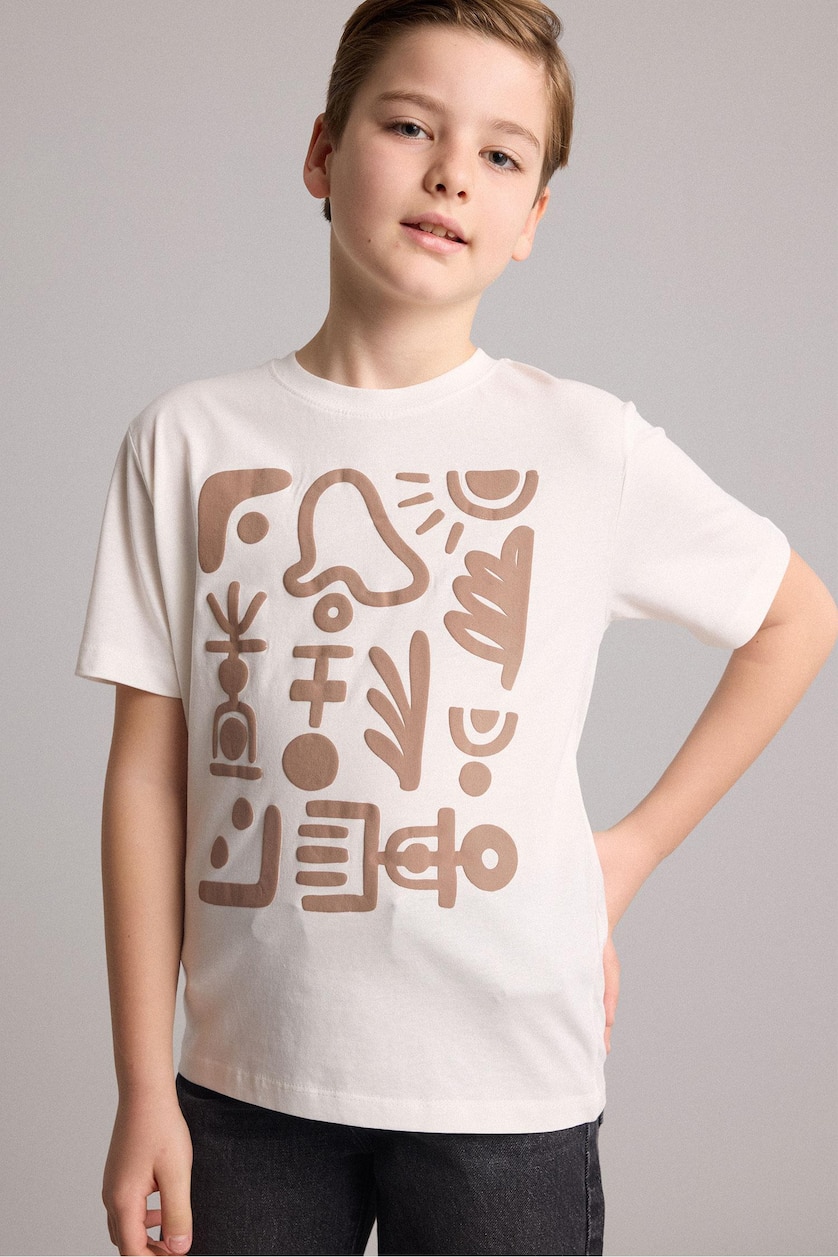 Young Boys - Teen Boys White New Regular Fit Short Sleeve T-Shirt