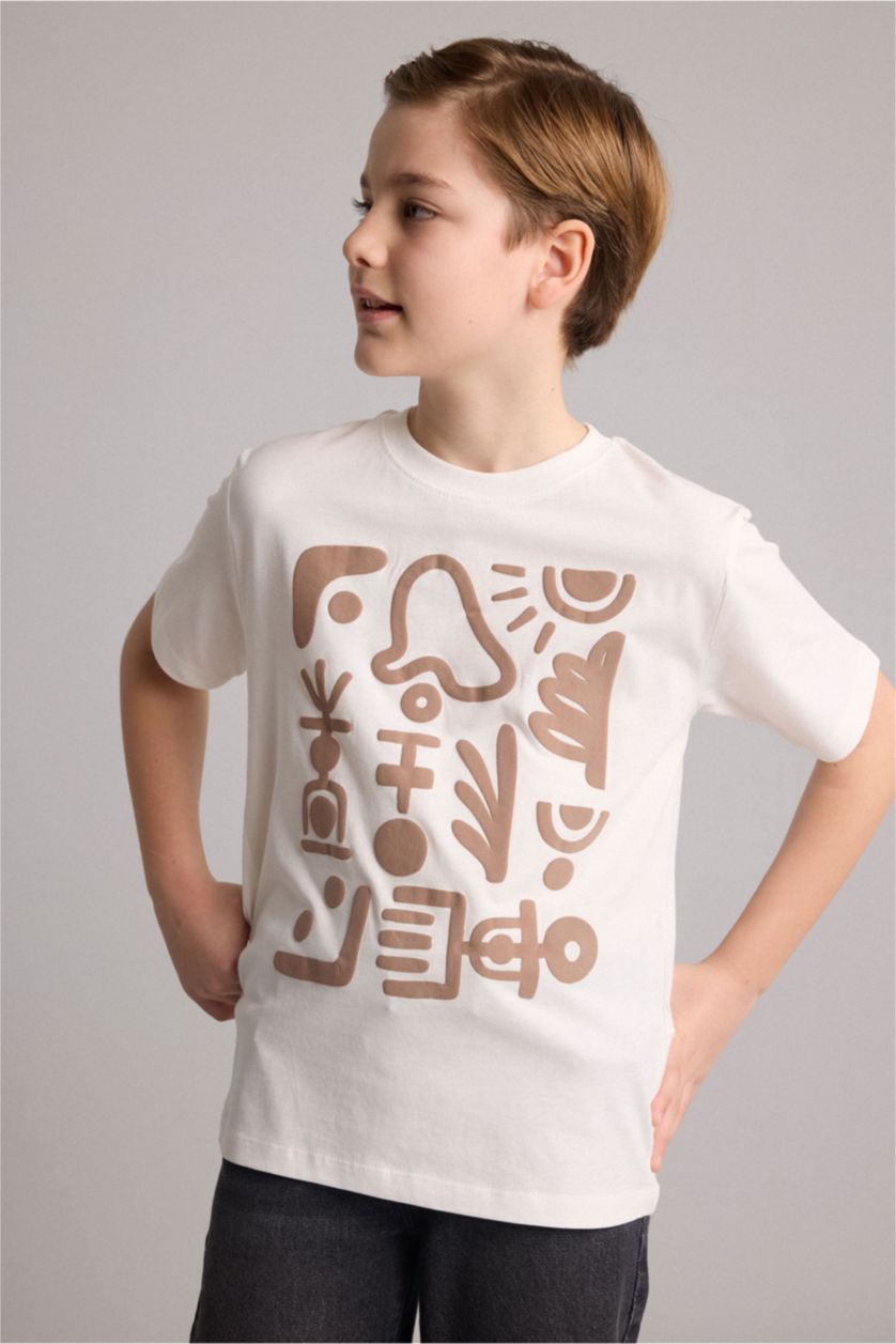 BOYS & TEENS White New Regular Fit Short Sleeve T-Shirt
