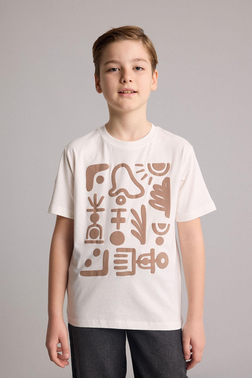 Young Boys - Teen Boys White New Regular Fit Short Sleeve T-Shirt