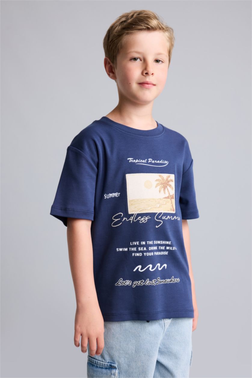 Young Boys - Teen Boys NAVY New Regular Fit Short Sleeve T-Shirt