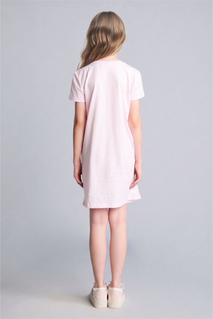 Young Girls - Teen Girls Light Pink Regular Fit Short Sleeve Dress