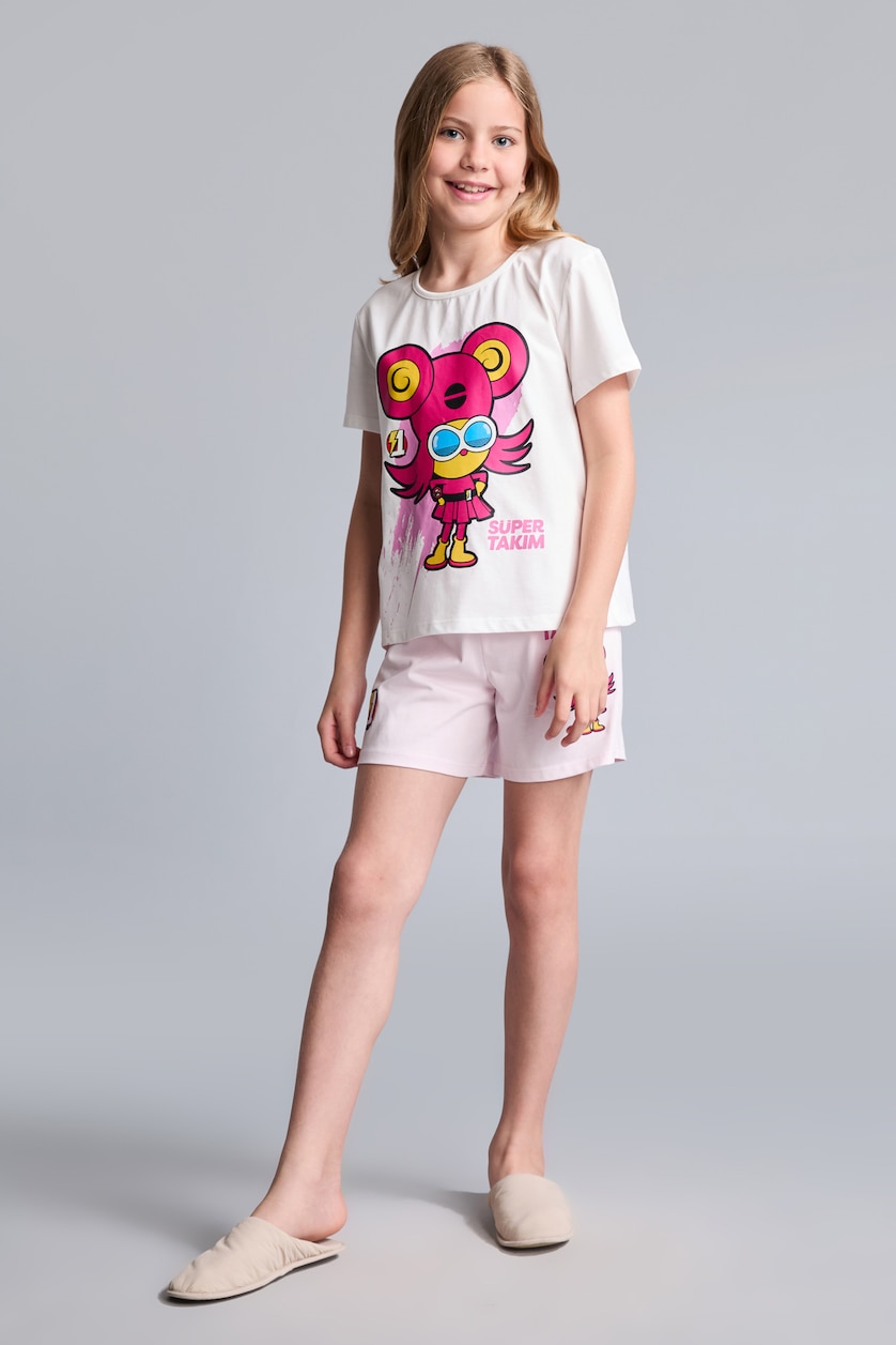 Young Girls - Teen Girls White 2 piece Knitted Pyjamas
