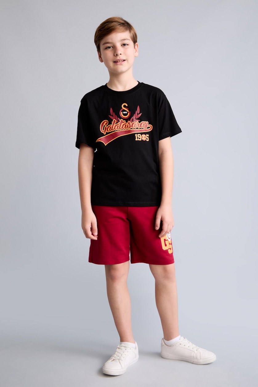 Young Boys - Teen Boys Red Boy Oversize Fit Elastic Band Shorts