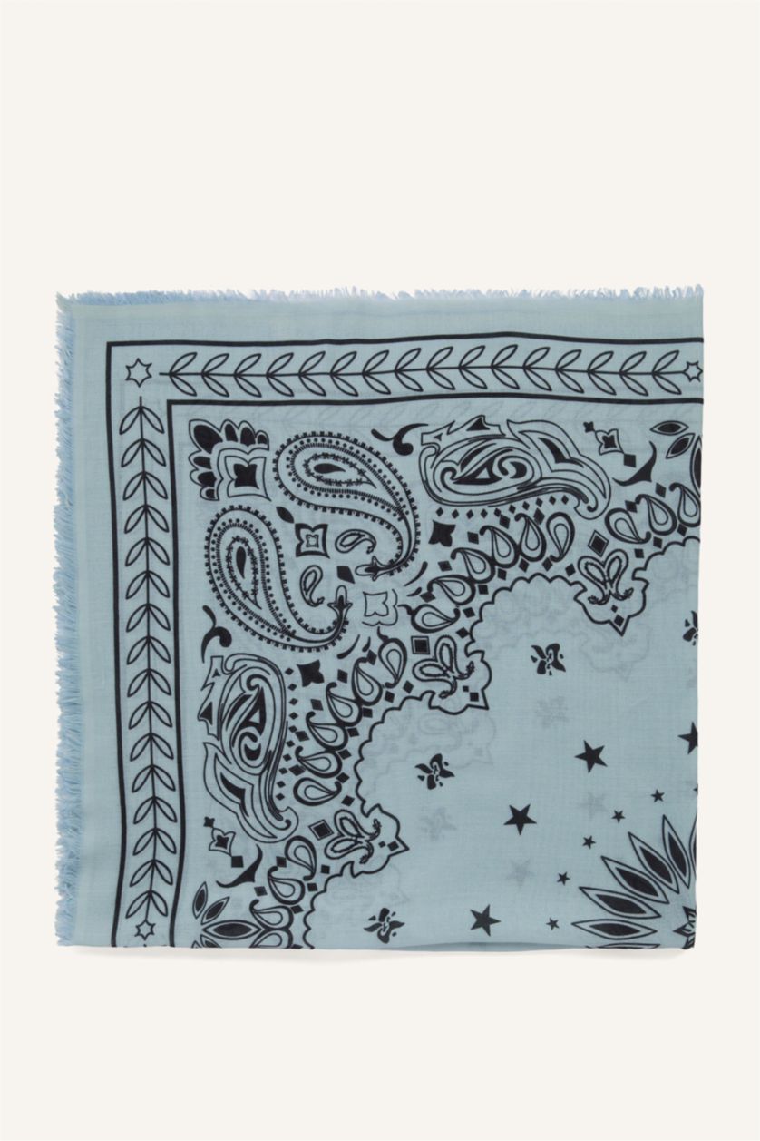 Kadın Mavi Kadın Şal