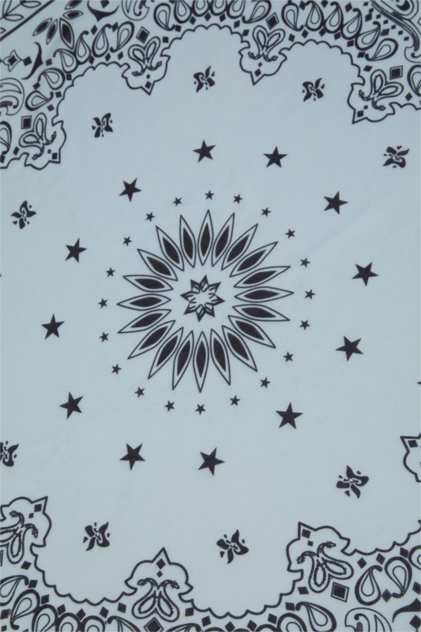 Kadın Mavi Kadın Desenli Şal