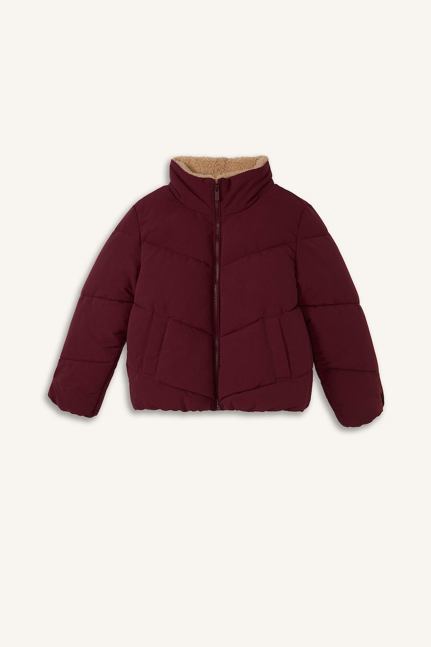 Young Girls - Teen Girls Bordeaux Girl Half Turtleneck Puffer Jacket