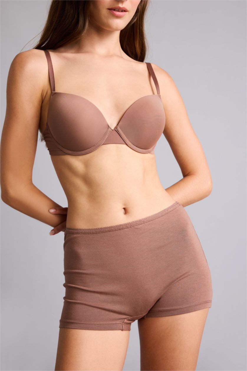 Kadın Açık Kahve 2'li Boxer Set
