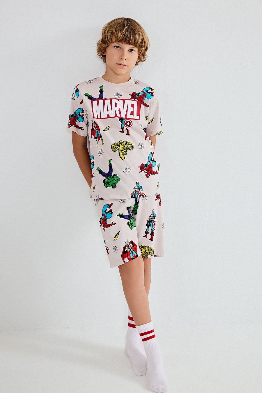 Boys & Teens Stone 2 piece Regular Marvel Comics Knitted Pyjamas