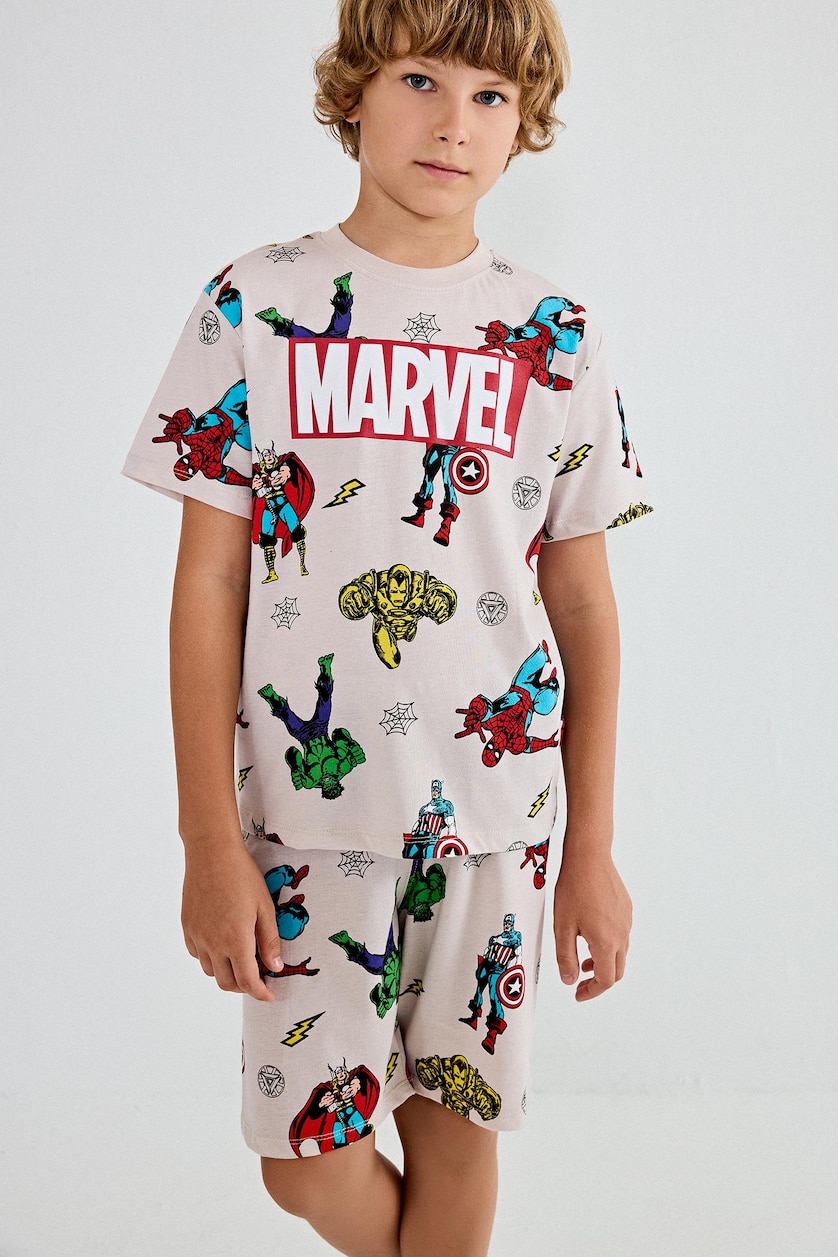 Boys & Teens Stone 2 piece Regular Marvel Comics Knitted Pyjamas