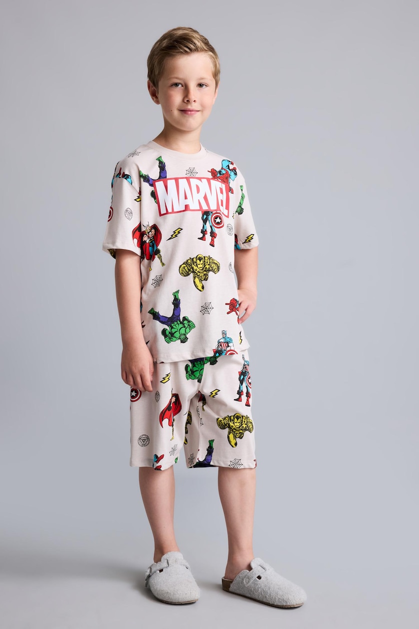 Boys & Teens Stone 2 piece Regular Marvel Comics Knitted Pyjamas