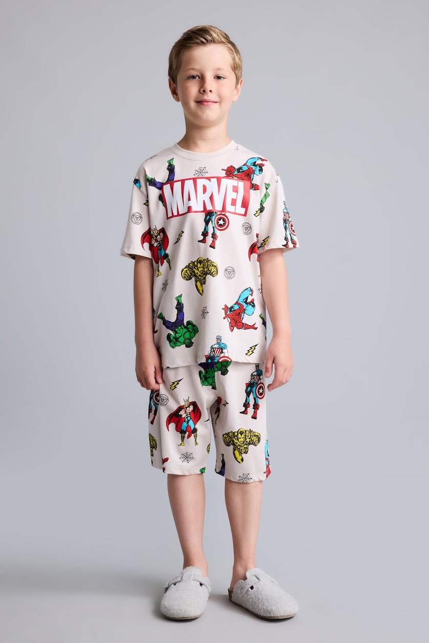 Boys & Teens Stone 2 piece Regular Marvel Comics Knitted Pyjamas