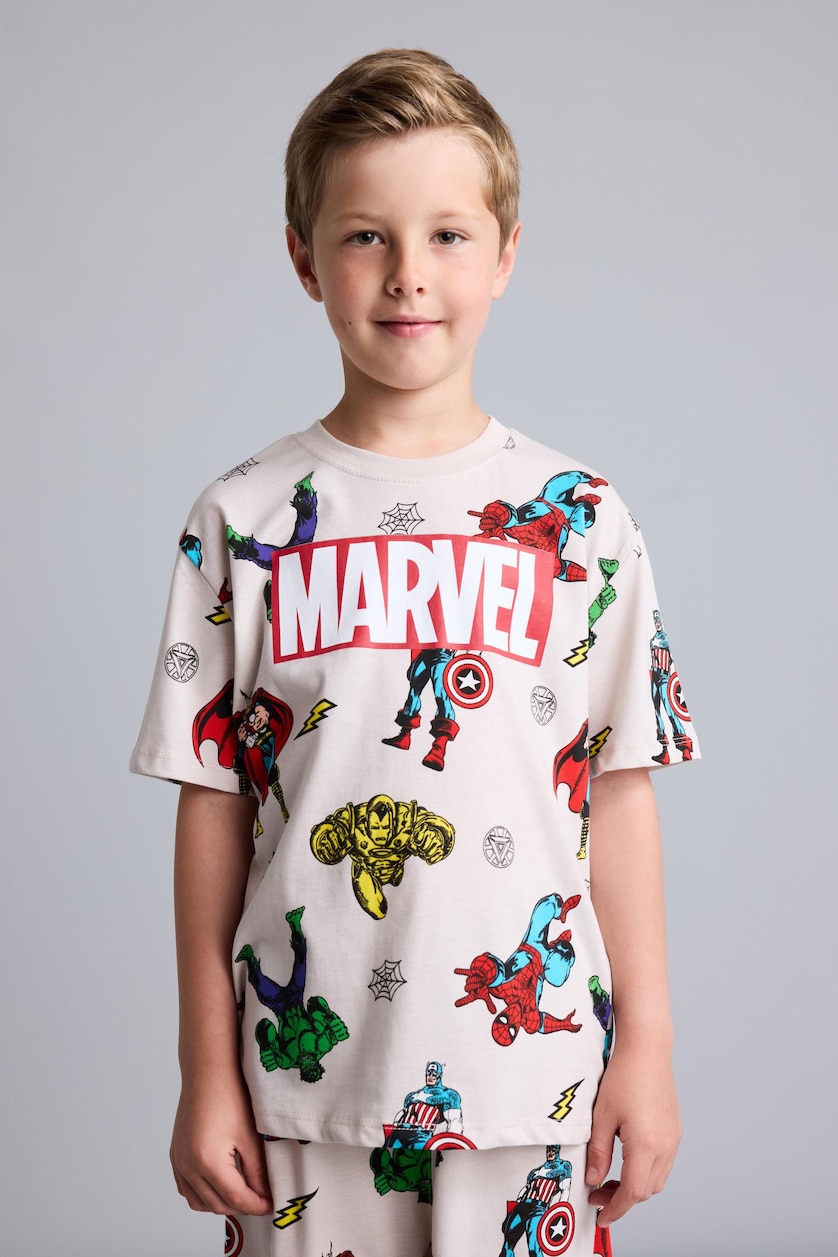 Boys & Teens Stone 2 piece Regular Marvel Comics Knitted Pyjamas