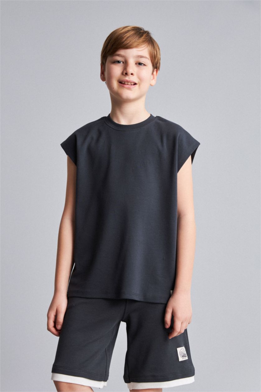 Young Boys - Teen Boys Anthracite Boy Oversize Fit Tank Top
