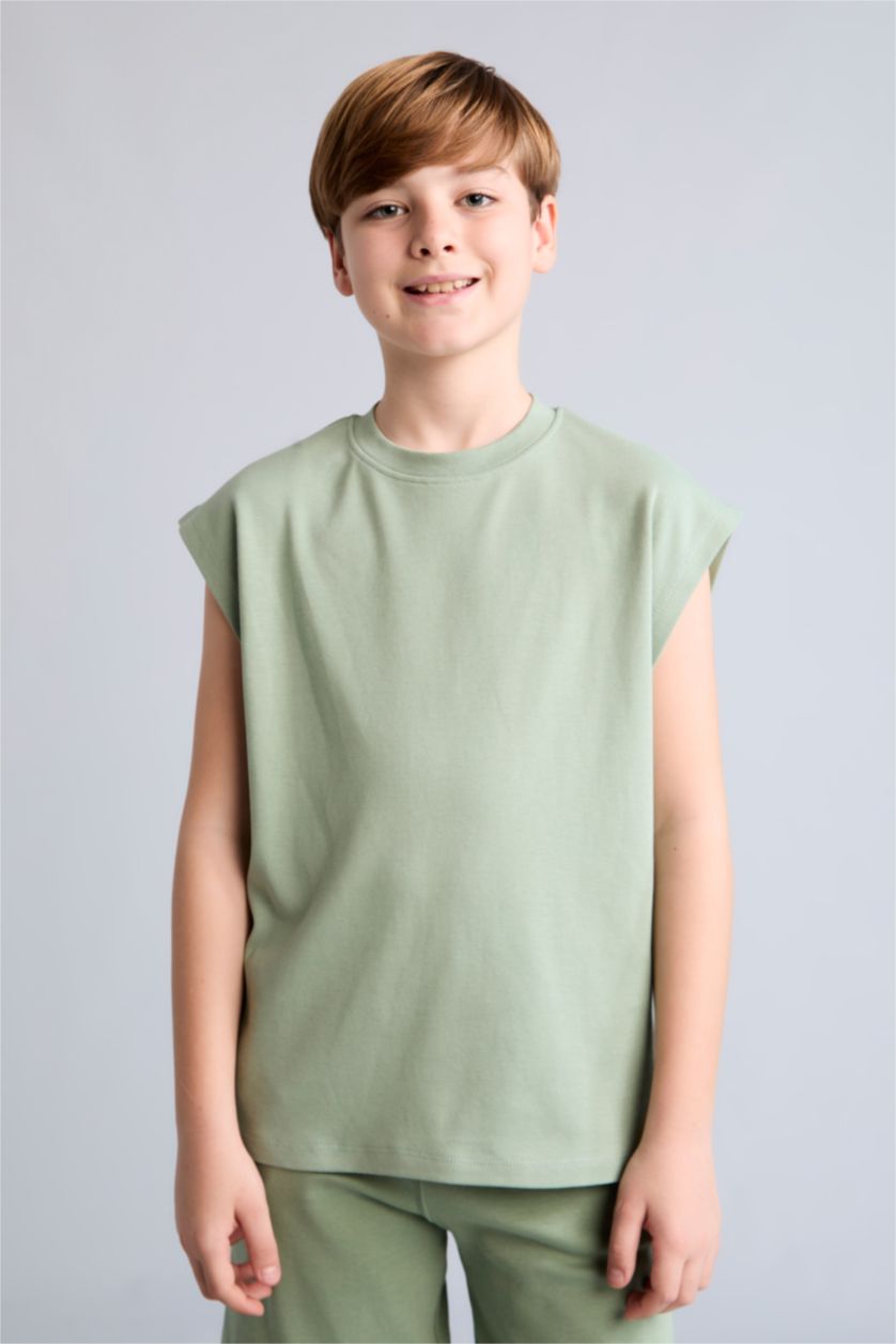 Young Boys - Teen Boys Light Green Boy Oversize Fit Tank Top