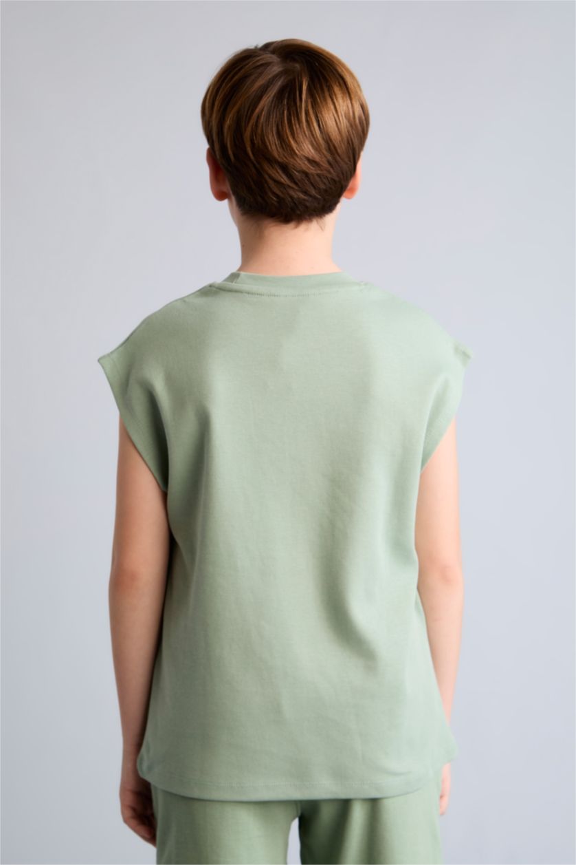 Young Boys - Teen Boys Light Green Boy Oversize Fit Tank Top