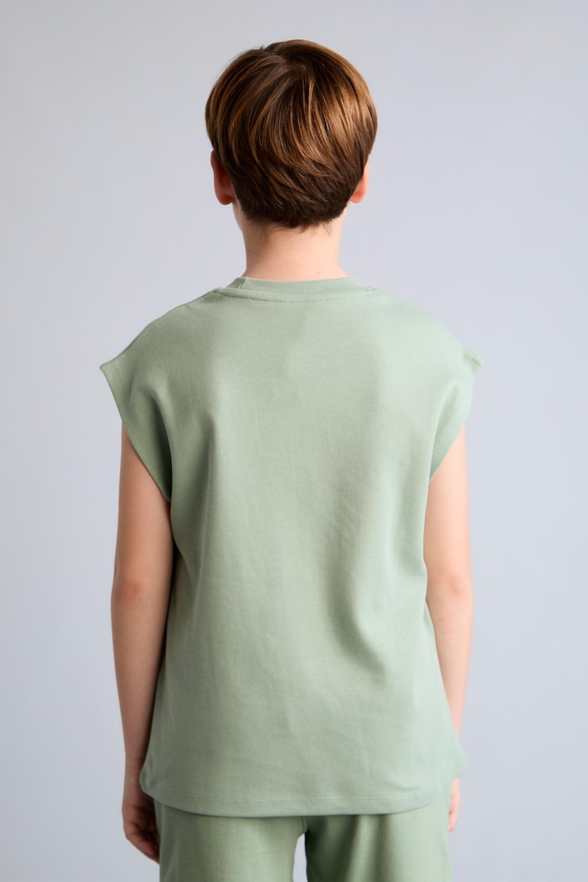 Young Boys - Teen Boys Light Green Boy Crew Neck Light Green Tank Top