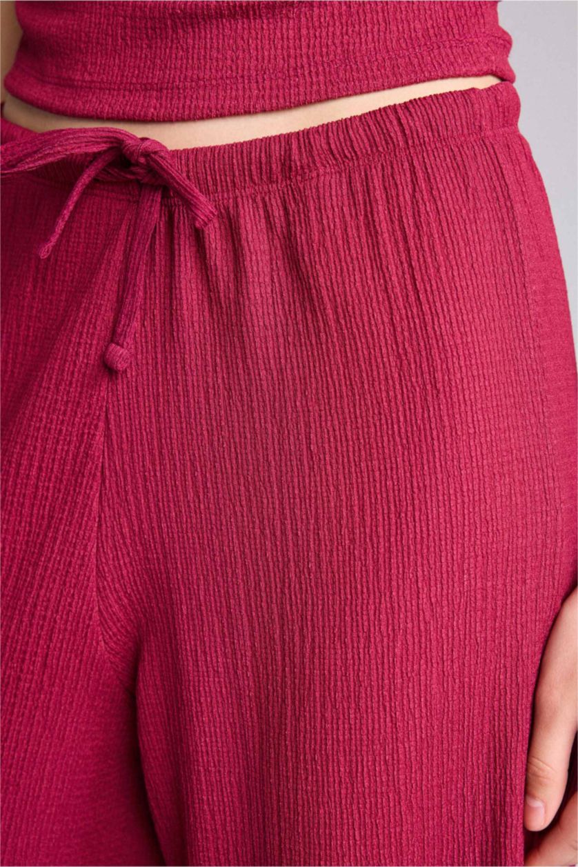 Women Bordeaux Straight Fit Trousers