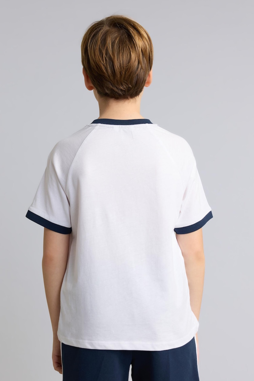 Young Boys - Teen Boys White Boy Regular Fit 100% Cotton Printed Short Sleeve T-Shirt