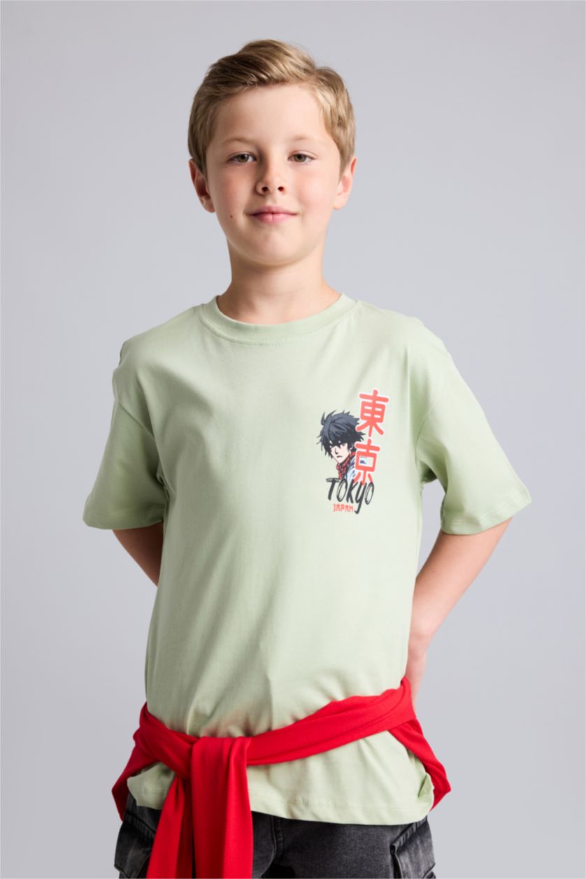 Young Boys - Teen Boys Light Green Short Sleeve T-Shirt