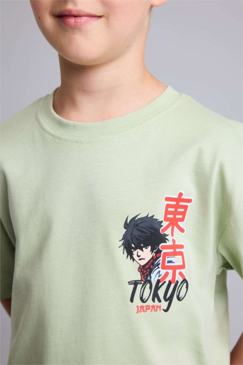 Young Boys - Teen Boys Light Green Short Sleeve T-Shirt