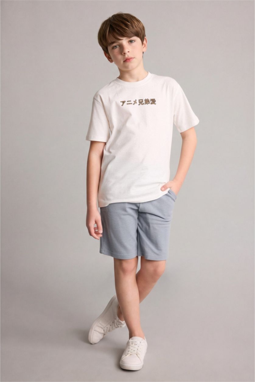 Young Boys - Teen Boys Ecru Short Sleeve T-Shirt