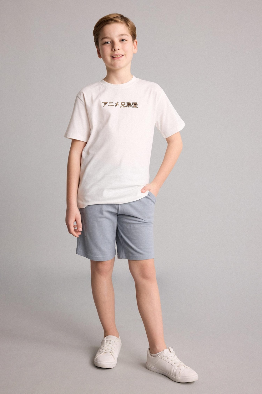Young Boys - Teen Boys Ecru Short Sleeve T-Shirt