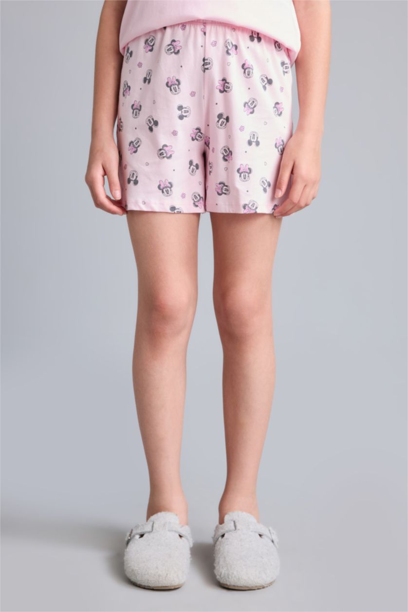 Young Girls - Teen Girls Light Pink 2 piece Regular Fit Mickey & Minnie Licensed Knitted Pyjamas