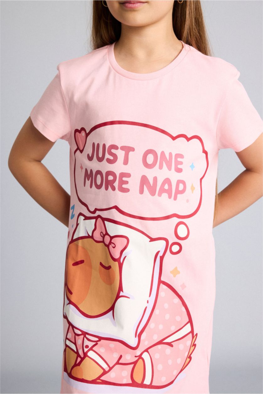 Young Girls - Teen Girls Light Pink Short Sleeve Dress