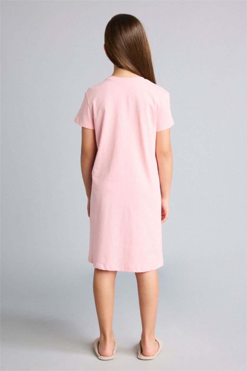 Young Girls - Teen Girls Light Pink Short Sleeve Dress