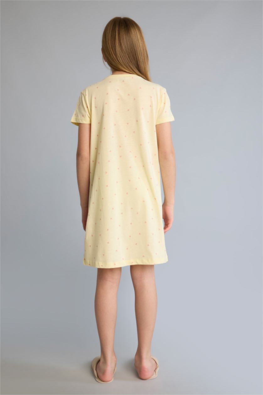 Young Girls - Teen Girls Light Yellow Short Sleeve Dress