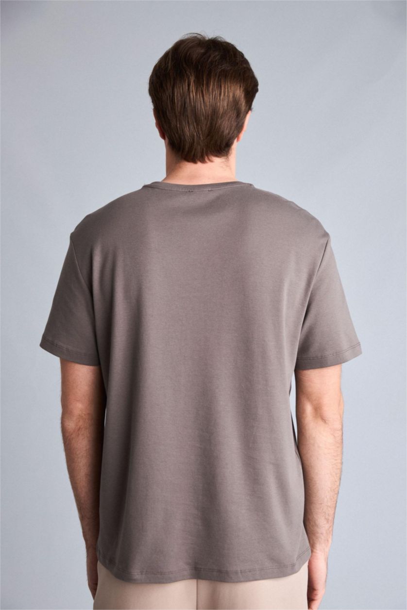 MAN Dark Khaki Regular Fit Short Sleeve T-Shirt
