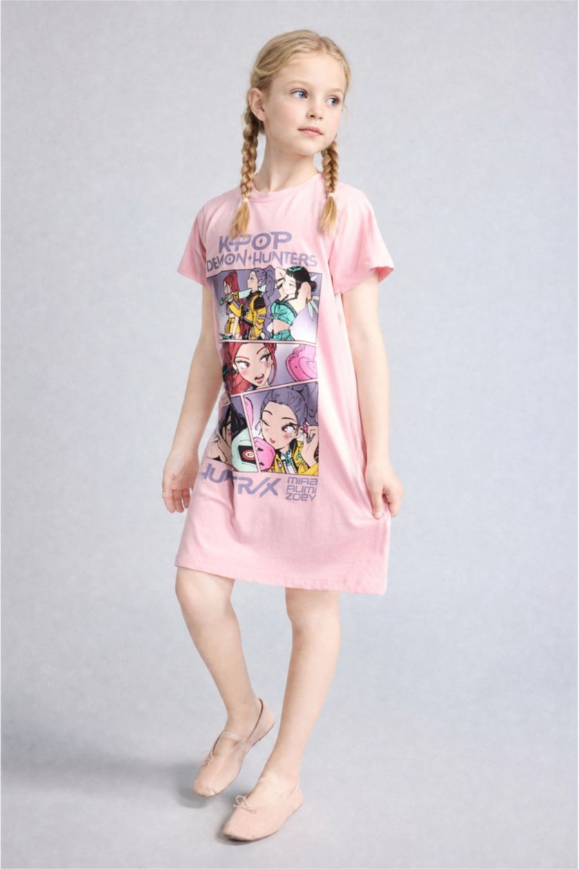 Young Girls - Teen Girls Light Pink Short Sleeve Dress