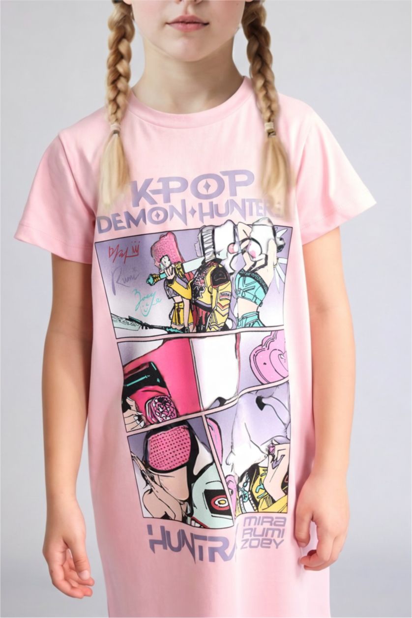 Young Girls - Teen Girls Light Pink Short Sleeve Dress
