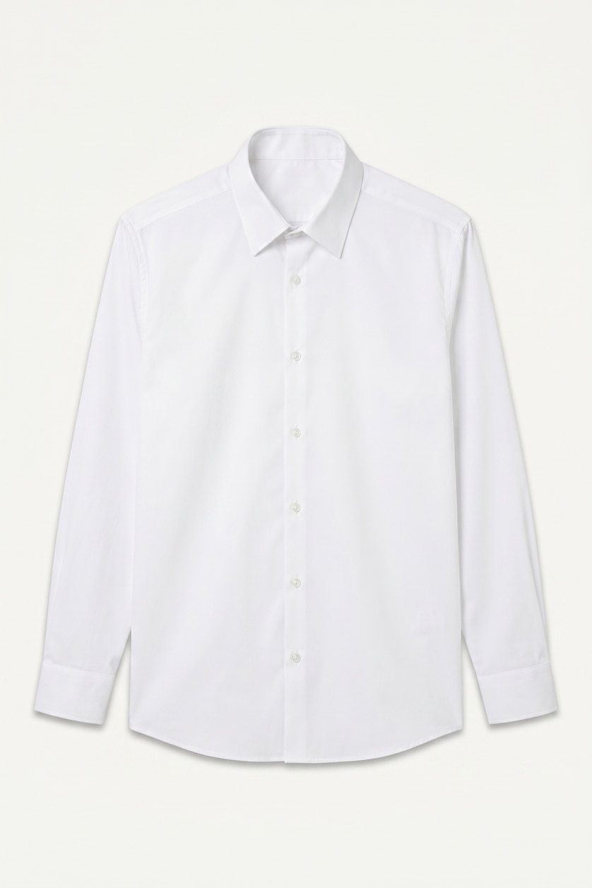 Erkek Beyaz Modern Fit Uzun kollu Gömlek