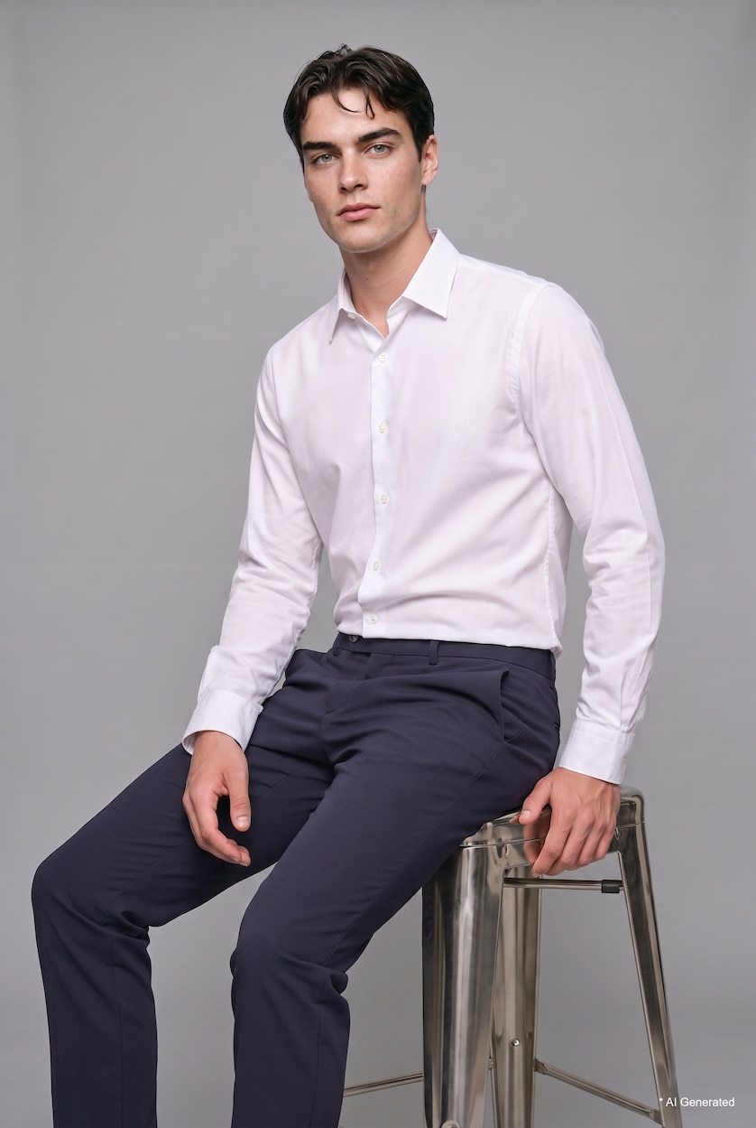 Ерлер ақ Modern Fit жейде