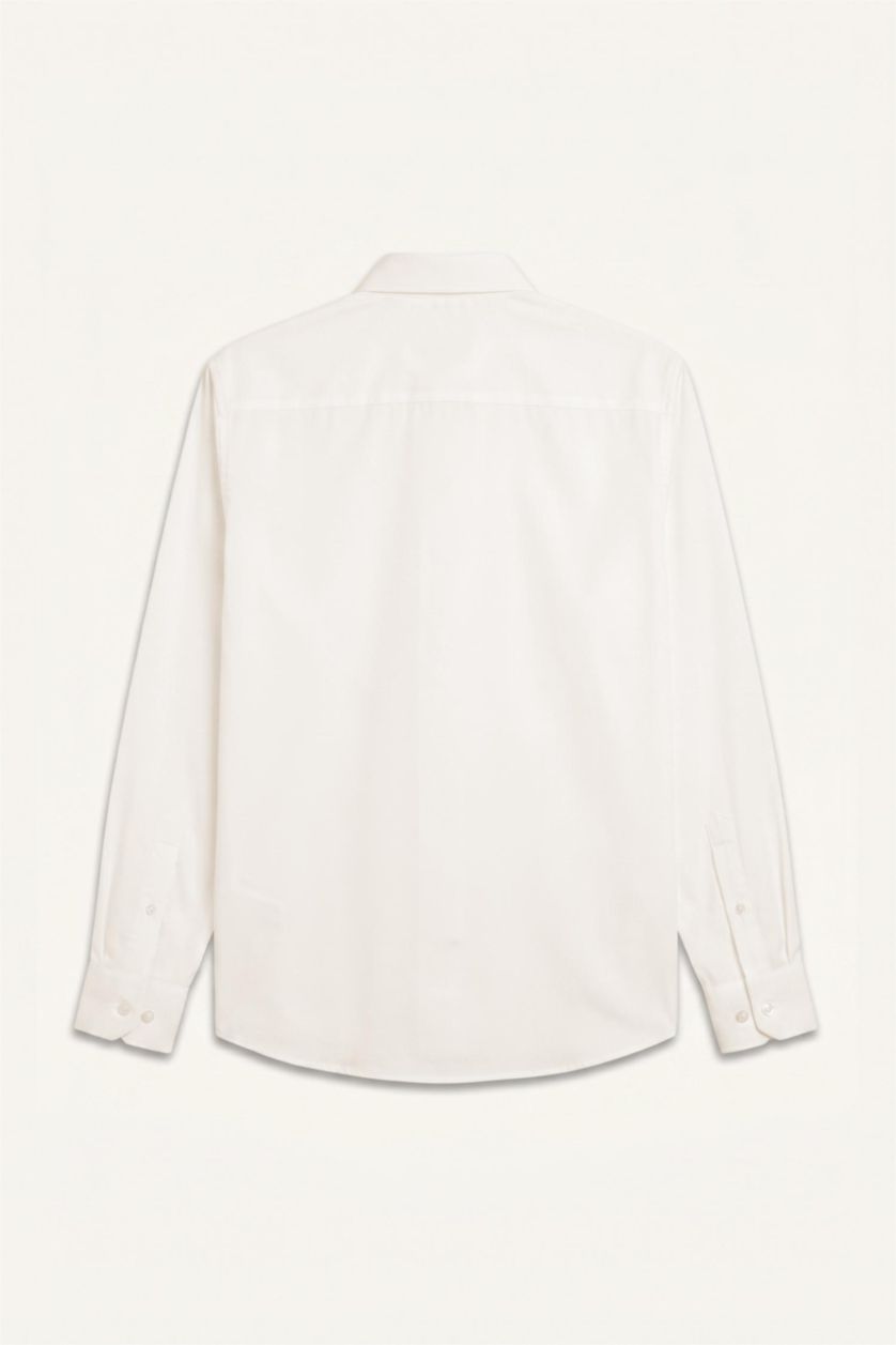MAN Ecru Modern Fit Long Sleeve Shirt