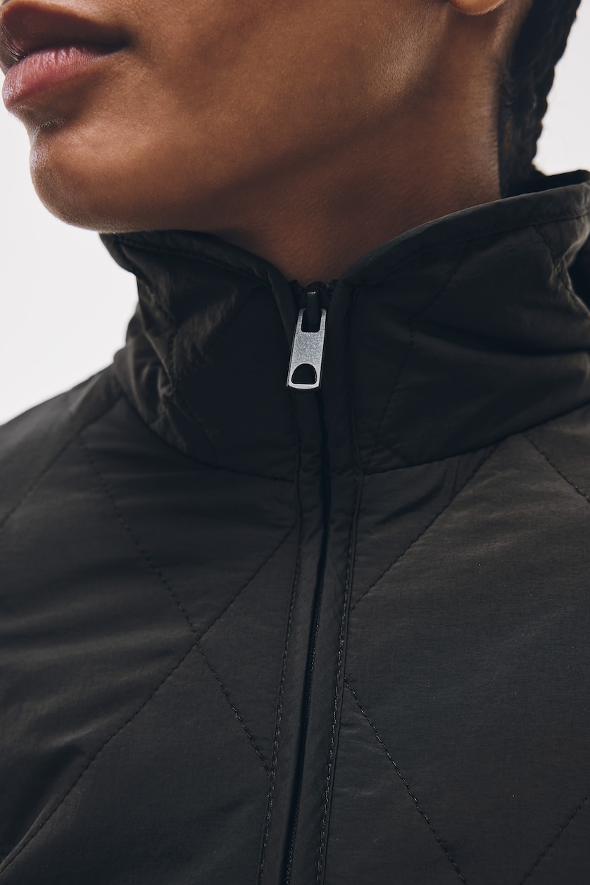 FEMME Kaki Veste oversize matelassée imprerméable coupe-vent à fermeture éclair