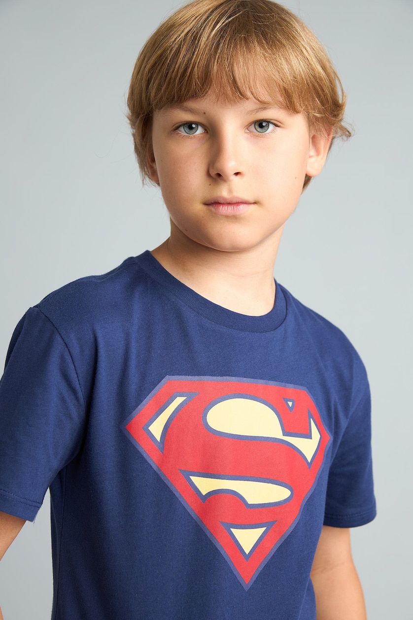 Young Boys - Teen Boys NAVY 2 piece Regular Fit Superman Licensed Knitted Pyjamas