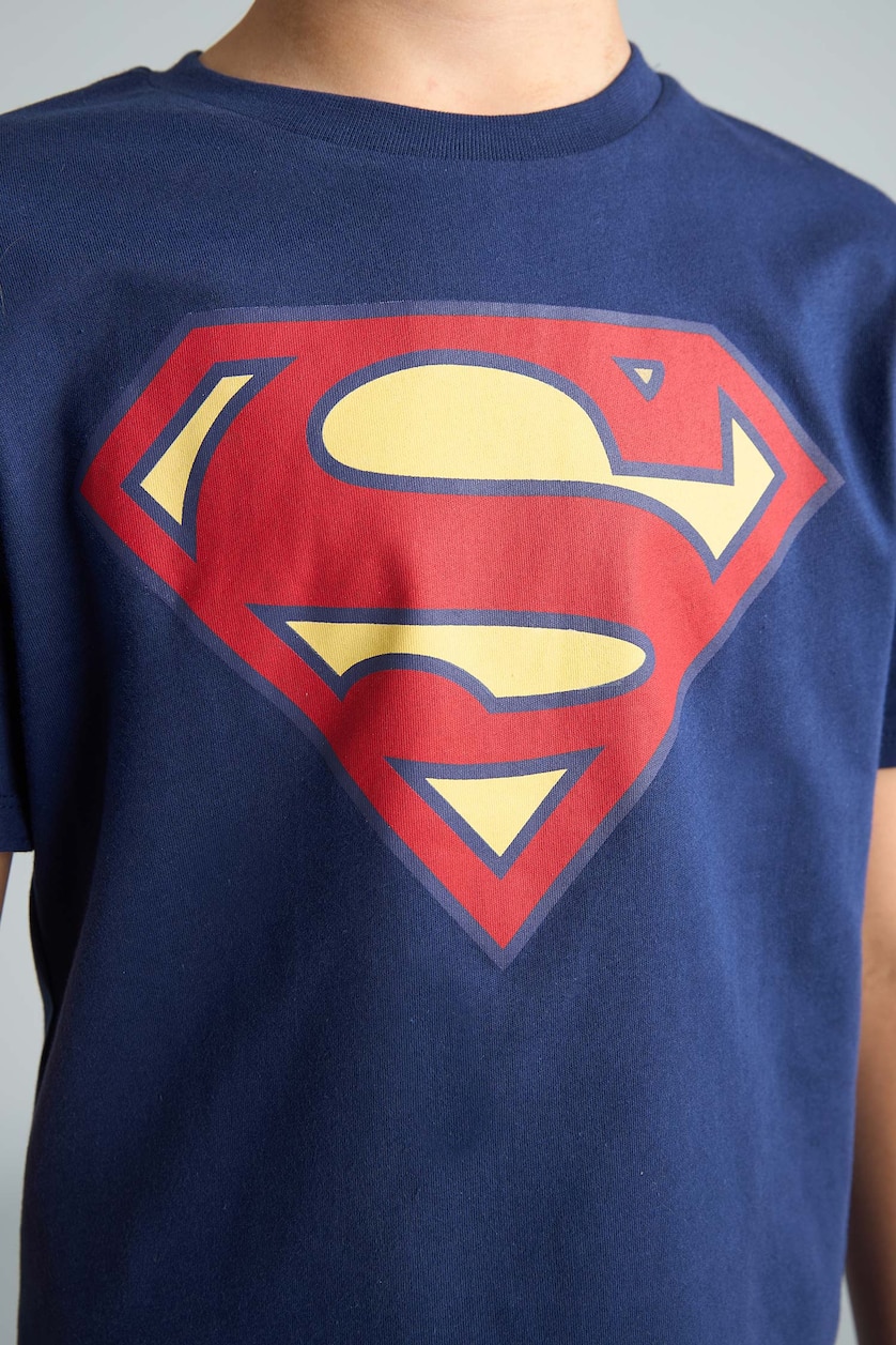 Young Boys - Teen Boys NAVY 2 piece Regular Fit Superman Licensed Knitted Pyjamas