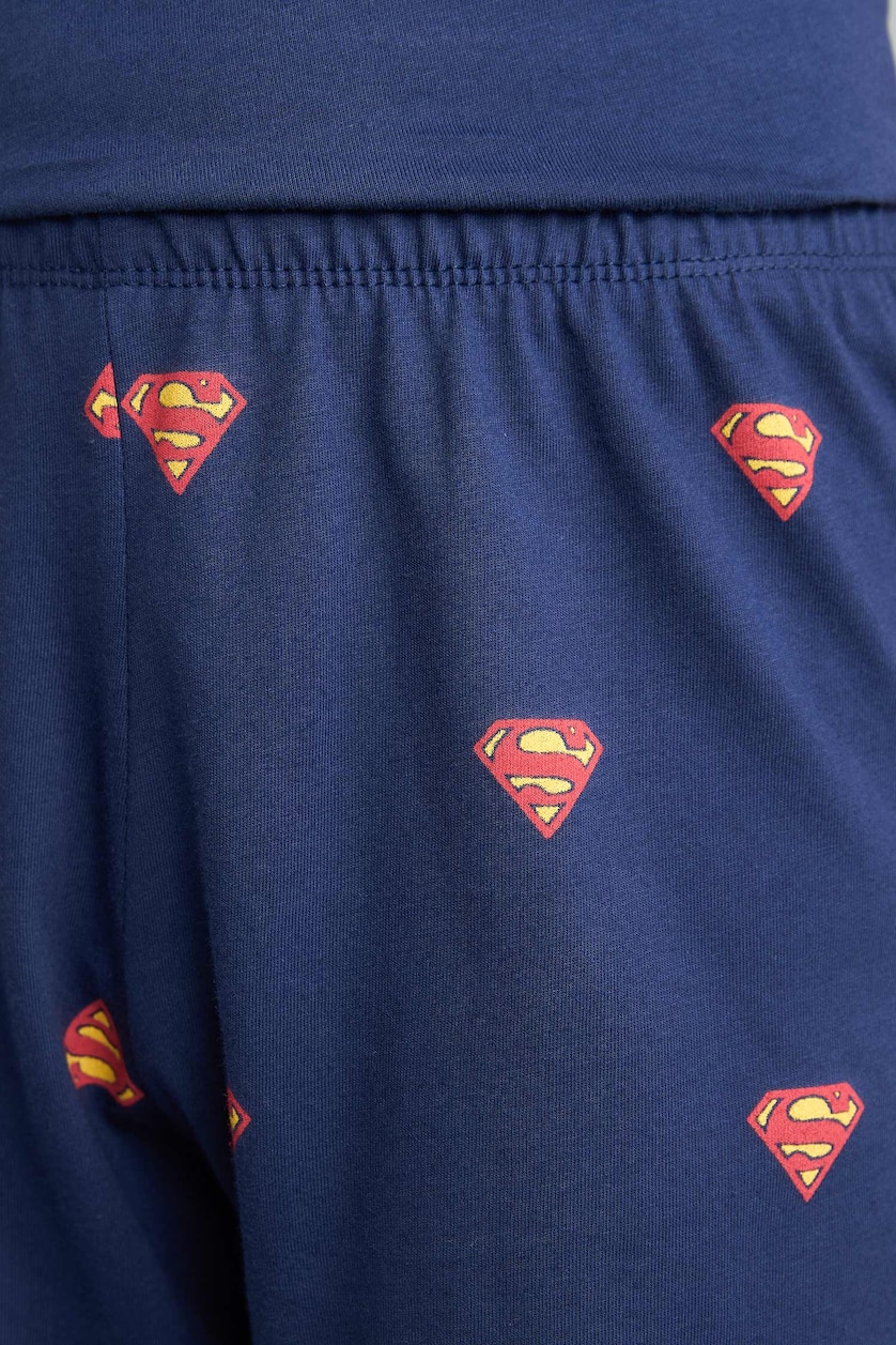 Young Boys - Teen Boys NAVY 2 piece Regular Fit Superman Licensed Knitted Pyjamas