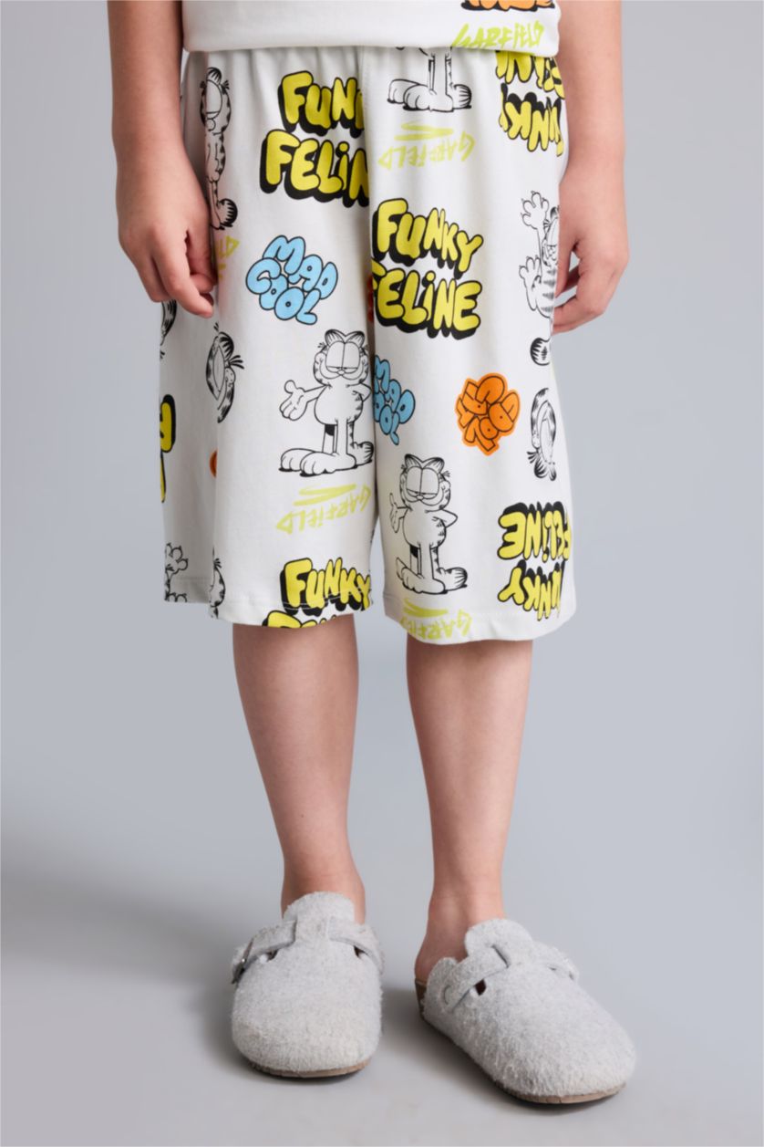 Young Boys - Teen Boys White 2 piece Regular Fit Garfield Knitted Pyjamas