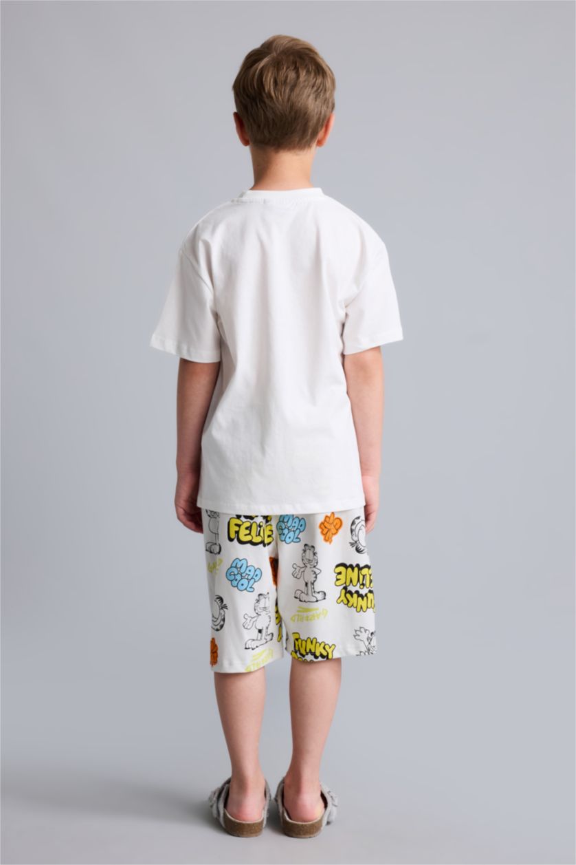 Young Boys - Teen Boys White 2 piece Regular Fit Garfield Knitted Pyjamas