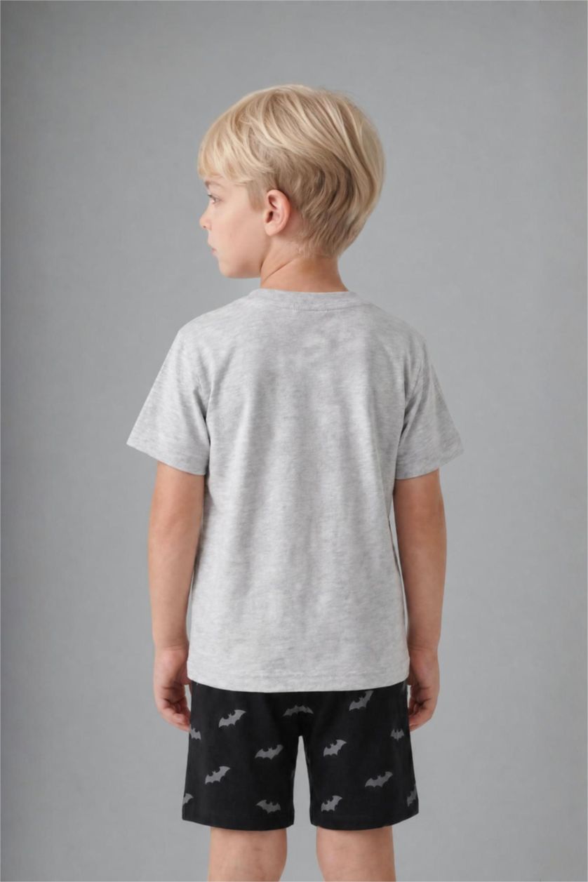 BABY BOY Light Grey Melange Baby Boy Batman Licensed 2 Piece Pajama Set