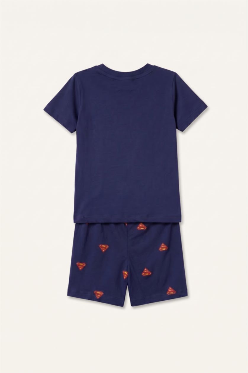 Baby Boys NAVY 2 piece Regular Fit Superman Licensed Knitted Pyjamas