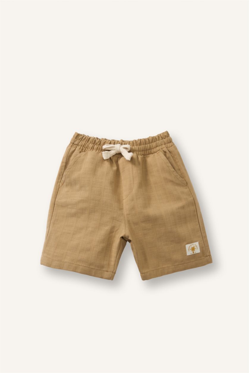 Erkek Bebek Kum Pamuklu Şort Erkek Bebek