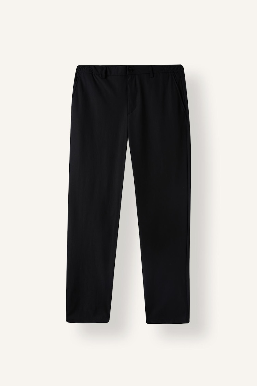 Men Black Standard Fit Trousers