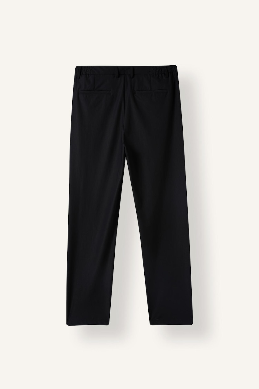 Men Black Standard Fit Trousers