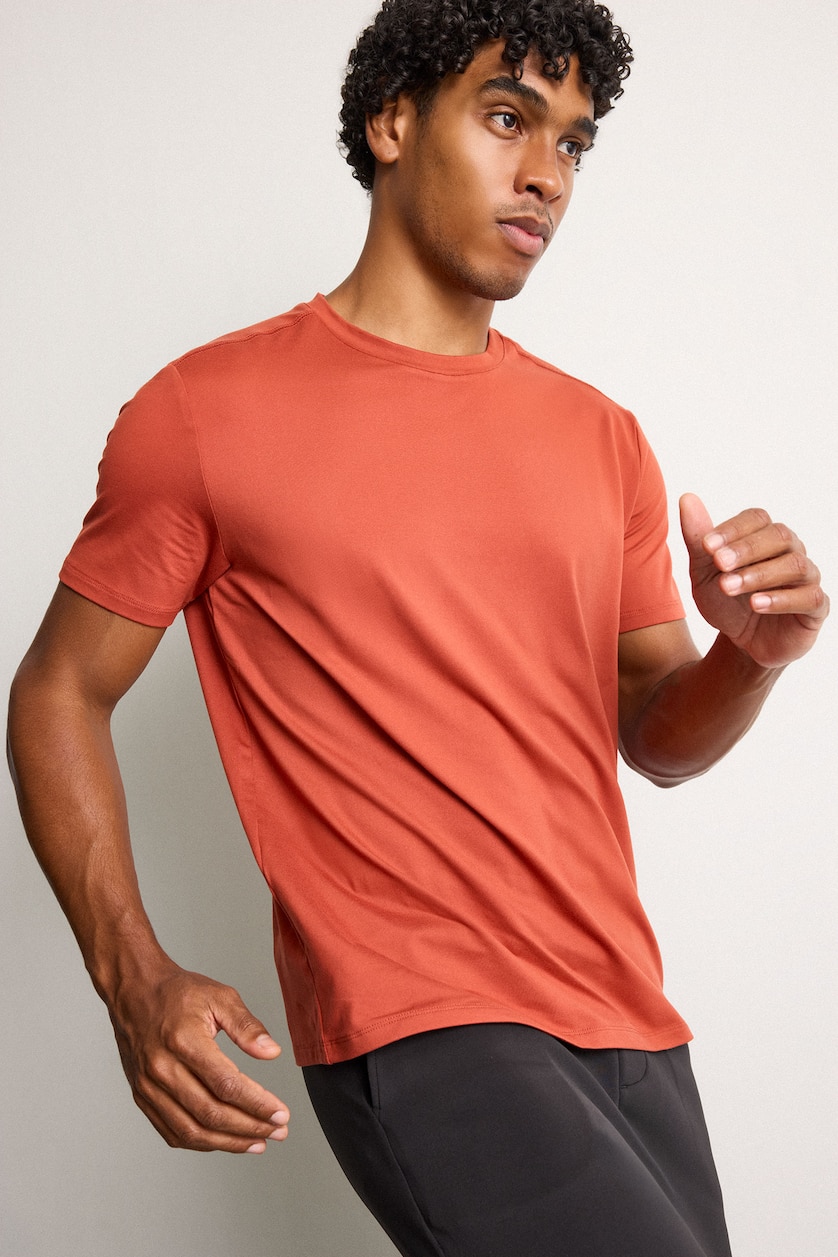 Men Light Bordeaux Standard Fit Short Sleeve T-Shirt