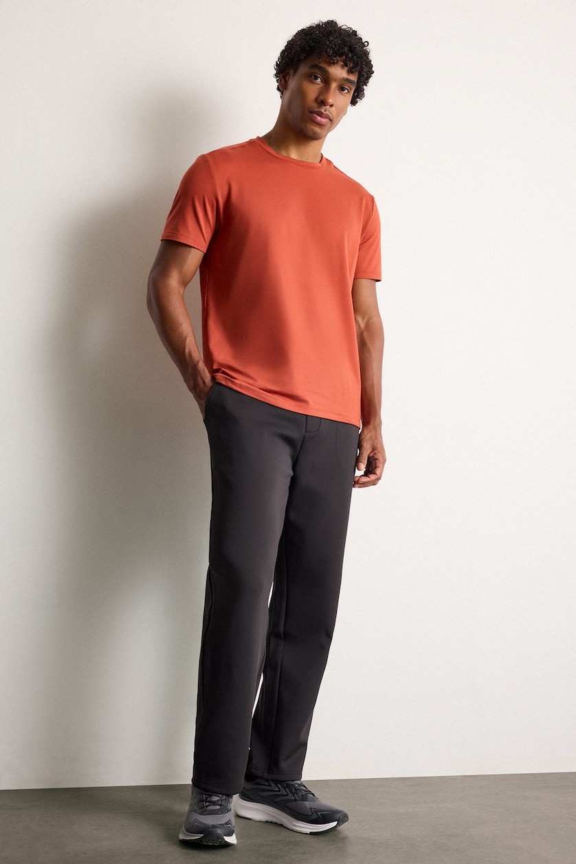 Men Light Bordeaux Standard Fit Short Sleeve T-Shirt